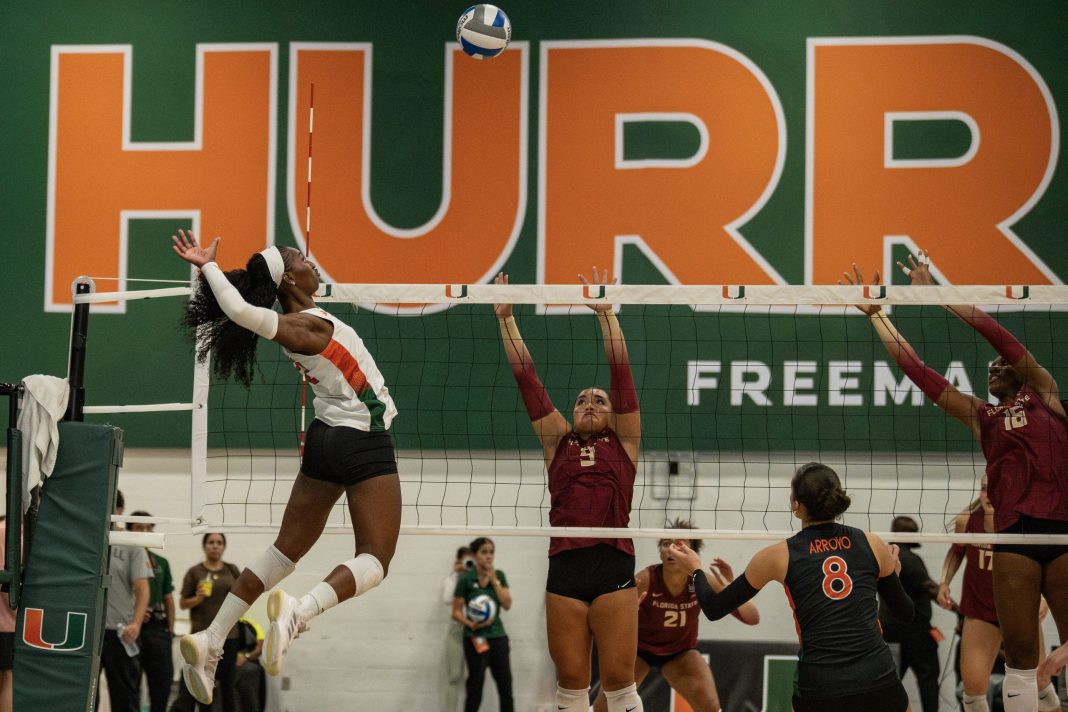 Miami Volleyball stomps FSU in three-set sweep
