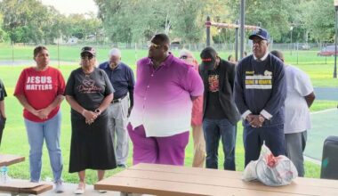 ‘We are not afraid:’ Community gathers for vigil near Sanford mass shooting scene as police search for shooters