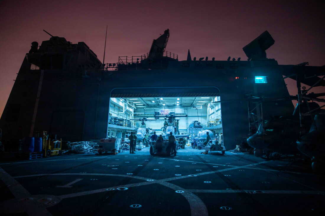 U.S. Marines conduct maintenance aboard USS Fort Lauderdale while underway in the Caribbean Sea on Jan. 27, 2026.