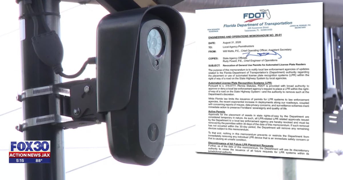 Florida law enforcement faces ALPR removal deadline