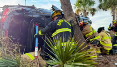 Driver airlifted to trauma center after car crashes into tree on I-95 in Palm City
