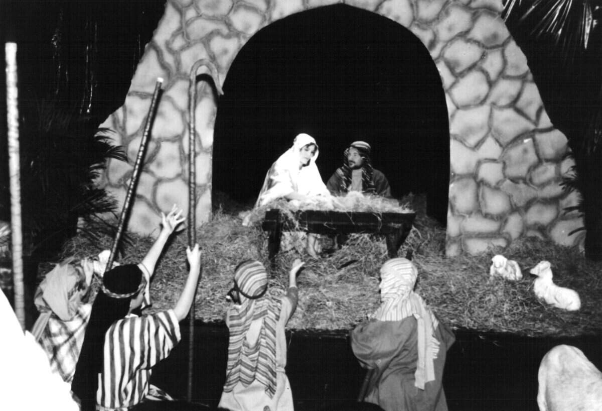 A manger scene presented by Miami shores Presbyterian Church as a Christmas gift to the South Florida community.
