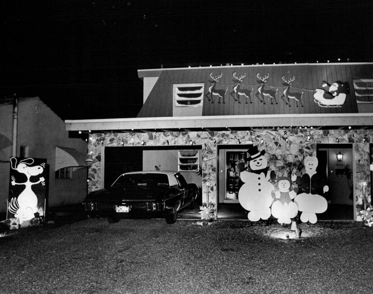 A home on Northeast Second Avenue in Miami Shores decorated for the holidays.