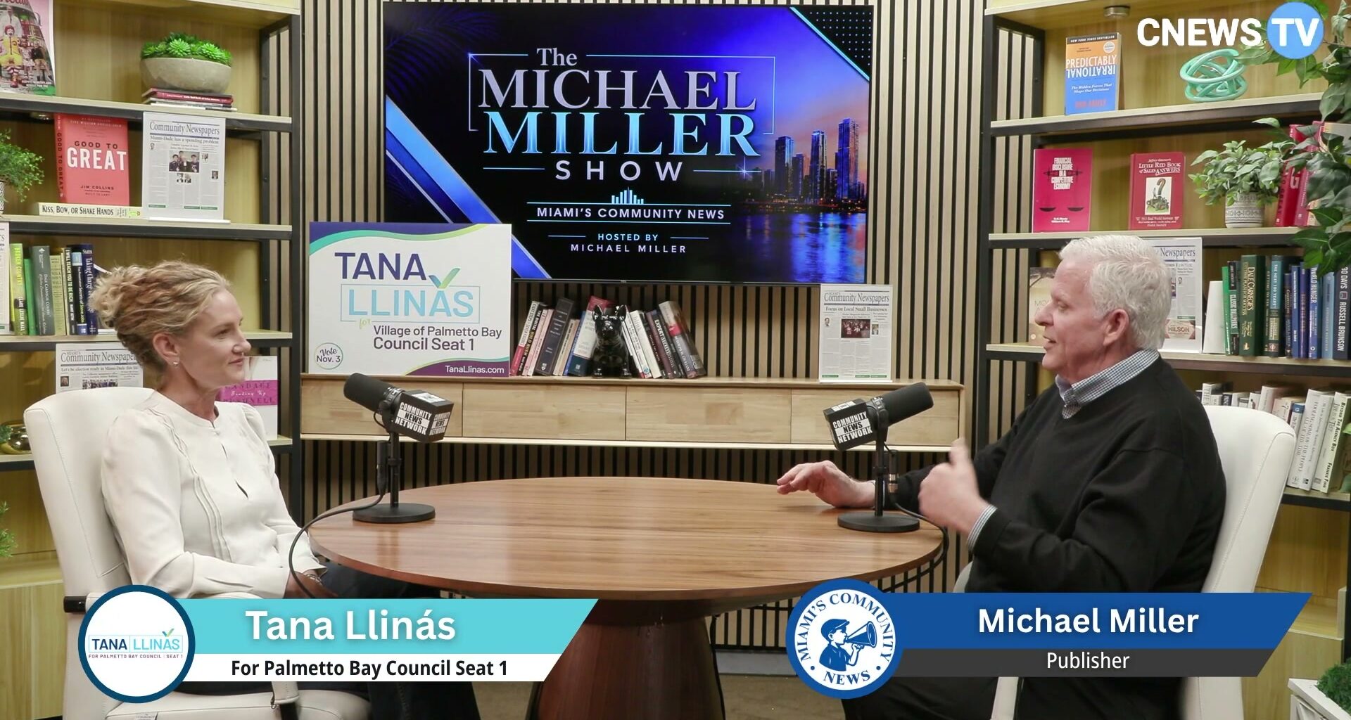 The Michael Miller Show: Tana Llinas, Candidate for Palmetto Bay Village Council, Seat 1