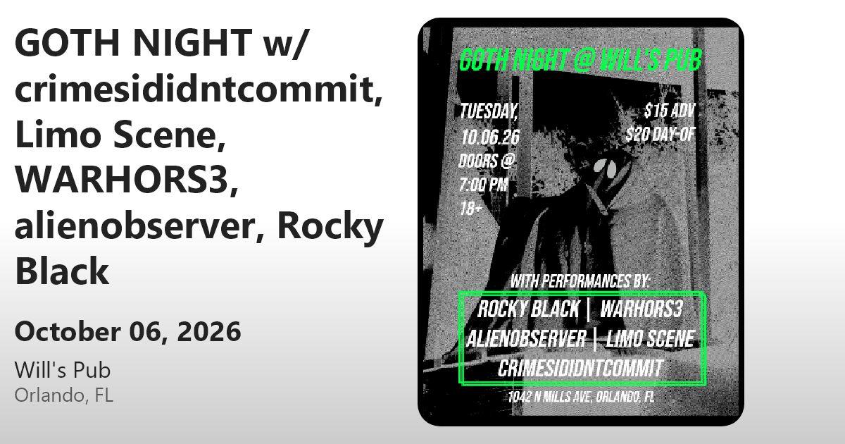Goth Night W Crimesididntcommit Limo Scene Warhors3 Alienobserver Rocky Black