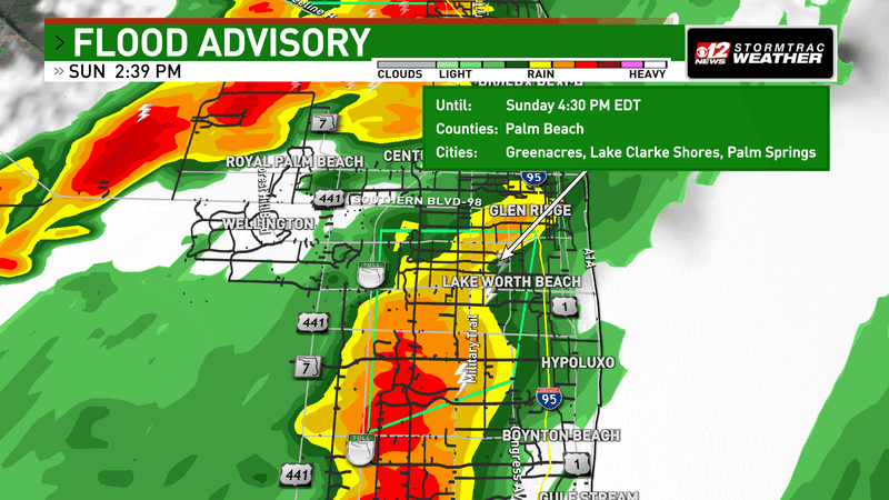 Flood Advisory for eastern Palm Beach County until 4:30 p.m. (WPEC)