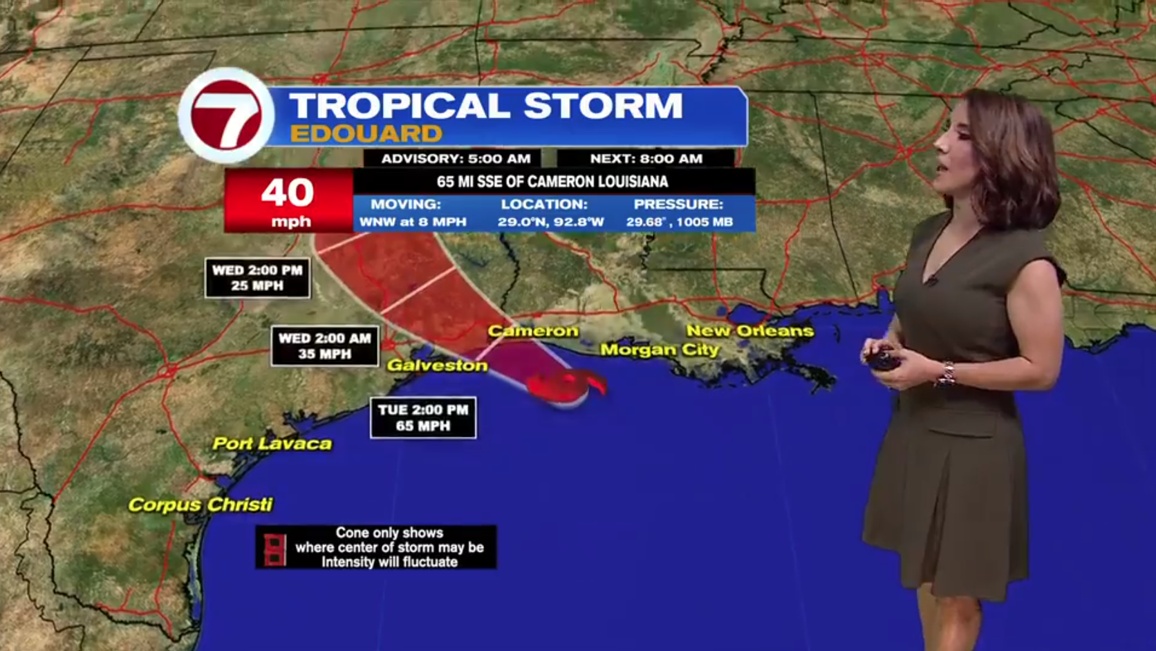 Tropical Storm Edouard approaches Texas and Louisiana with potential for heavy rains, flooding - WSVN 7News | Miami News, Weather, Sports