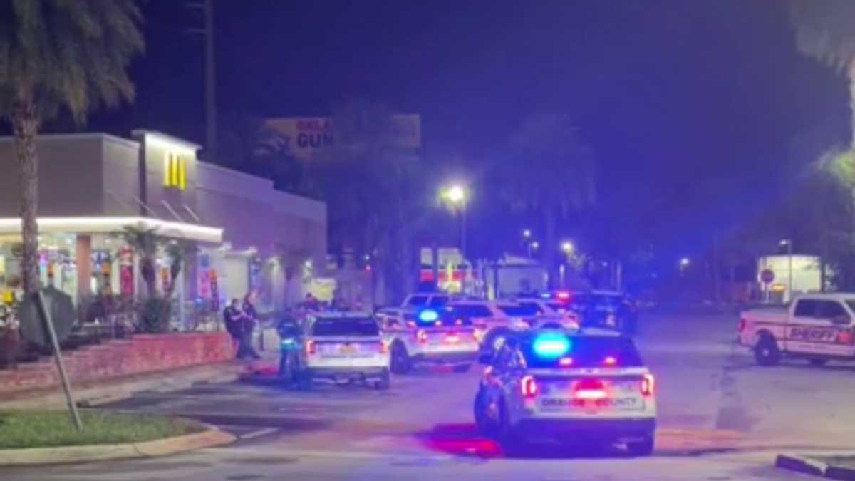Large law enforcement presence at McDonald's in Orange County