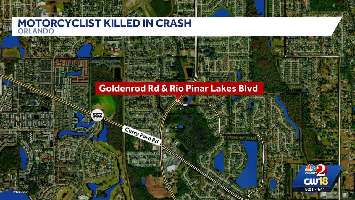 Motorcyclist killed in crash on Goldenrod Road in Orange County