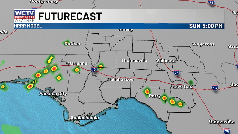 A Spotty showers this morning, a few storms this afternoon.