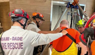 Stuck elevator rope rescue realized by Miami-Dade firefighters – NBC 6 South Florida