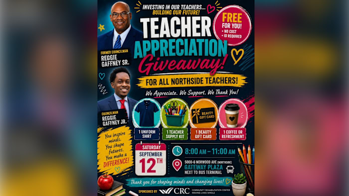 Gaffneys to host teacher appreciation giveaway Sept. 12 to honor educators from 6 Northside Jacksonville schools
