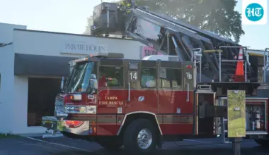 Port Tampa Bay sulfur tank fire: Fire crew on scene with Hazmat team; shelter-in-place at Harbor Island