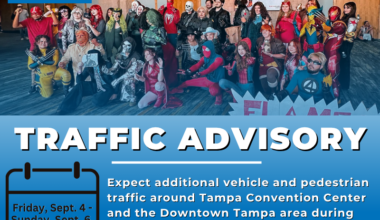 TB Comic Convention Weekend Traffic Advisory: Sept. 4 - Sept. 6