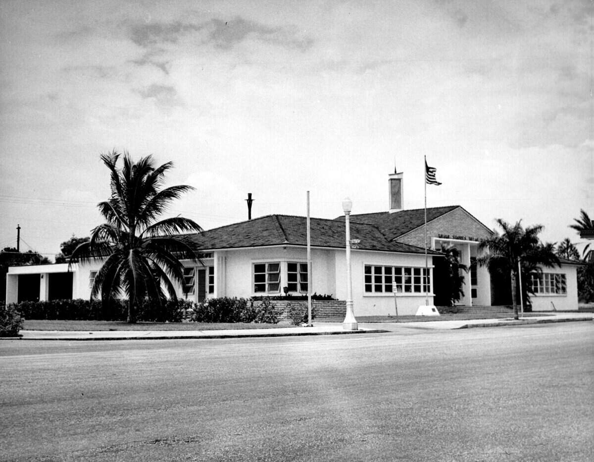 Miami Shores City Hall, and police and fire station on Northeast Second Avenue.