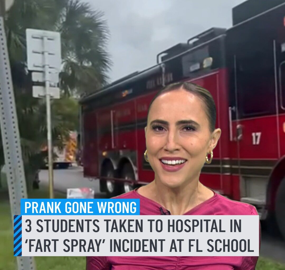 FART PRANK GONE WRONG. Three students were hospitalized and multiple others were impacted after a "fart spray" incident at a Fort Lauderdale school on Friday, officials said. Fort Lauderdale Fire Rescue officials said crews responded to Virginia Shuman Young Elementary School after receiving a report that a student had sprayed an "odor-causing substance" in a room. Fort Lauderdale Police described it as a "fart spray." The school was placed on a hold status and 10 students were evaluated for complaints of respiratory distress, officials said. #fart #prank #school #hazmat