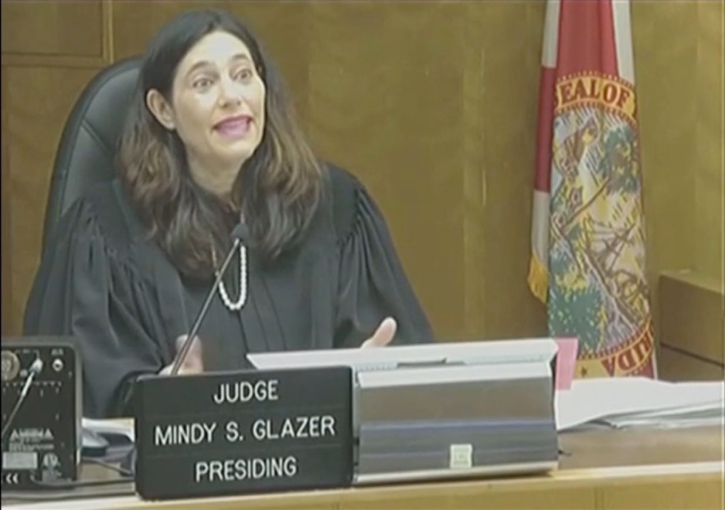 Miami-Dade County Circuit Judge Mindy Glazer presiding in court.