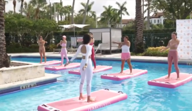 Floating Pilates studio hosts unique classes at outdoor pool in Doral - WSVN 7News | Miami News, Weather, Sports