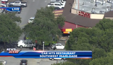 3 hospitalized after vehicle crashes into restaurant and causes gas leak in SW Miami-Dade - WSVN 7News | Miami News, Weather, Sports