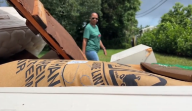 Someone dumped trash in her yard, who cleans it up? - WSVN 7News | Miami News, Weather, Sports