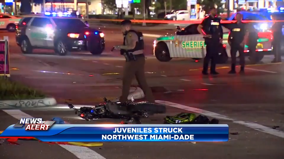 At least 2 juveniles hospitalized after being struck by vehicle in NW Miami-Dade - WSVN 7News | Miami News, Weather, Sports