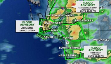 Three flood advisories expire on Wednesday, Sept. 2