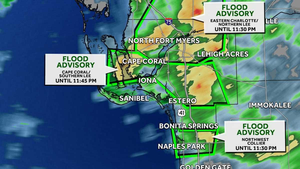 Three flood advisories expire on Wednesday, Sept. 2