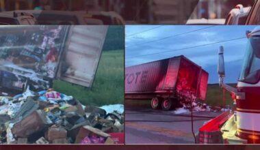 Tractor trailer fire closes roads near South Fork High School in Martin County