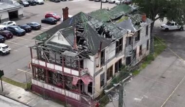 Showing the collapsed section of the Jackson House.