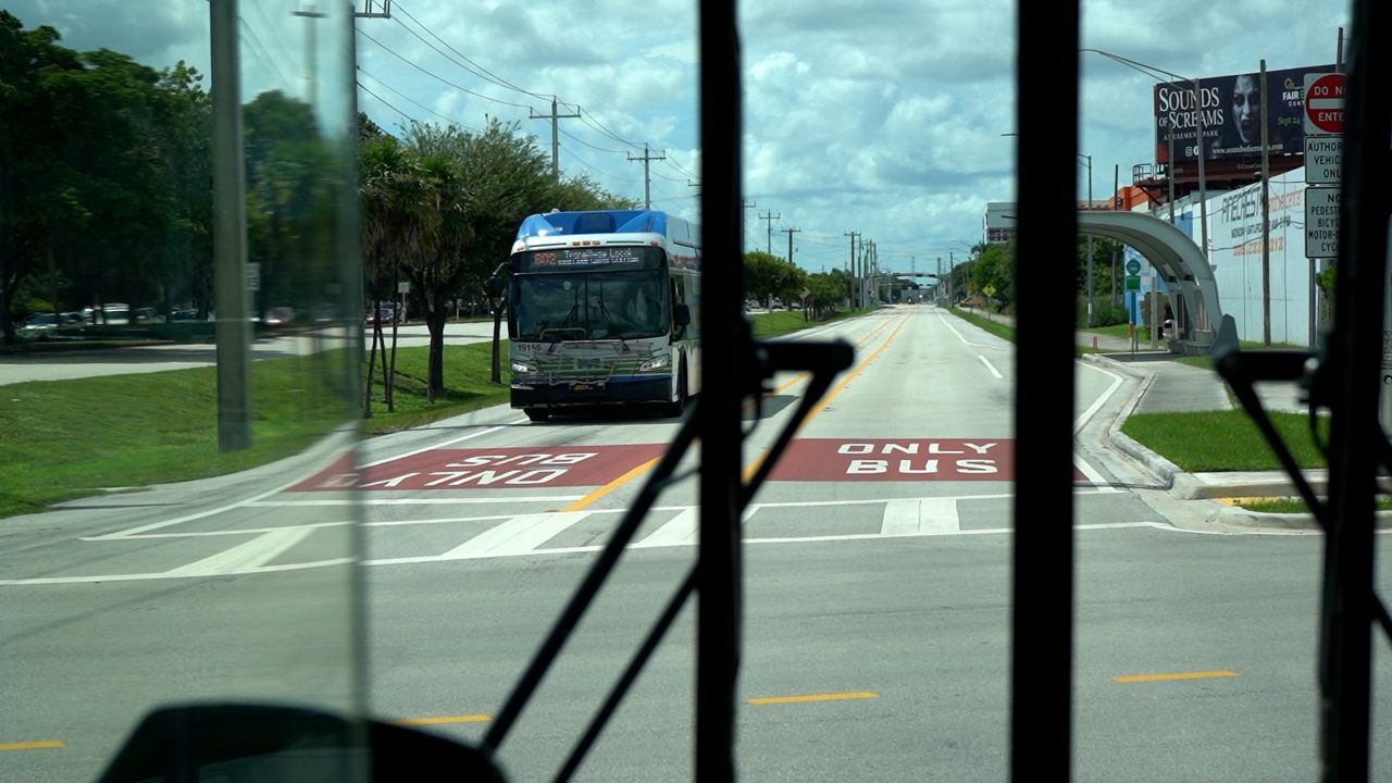 Miami-Dade County launched Bus Rapid Transit in 2025 and have seen the system increase ridership and cut down travel time for riders. (Spectrum News)