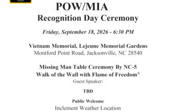 Jacksonville veterans to hold POW/MIA recognition day ceremony