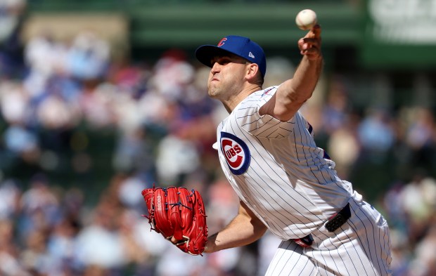 Cubs starter Matthew Boyd delivers against the Marlins in the first inning Thursday, Sept. 24, 2026, at Wrigley Field. (Chris Sweda/Chicago Tribune)