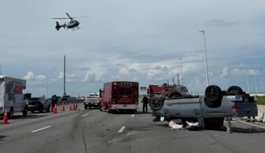 Crash closes lanes on Howard Frankland Bridge