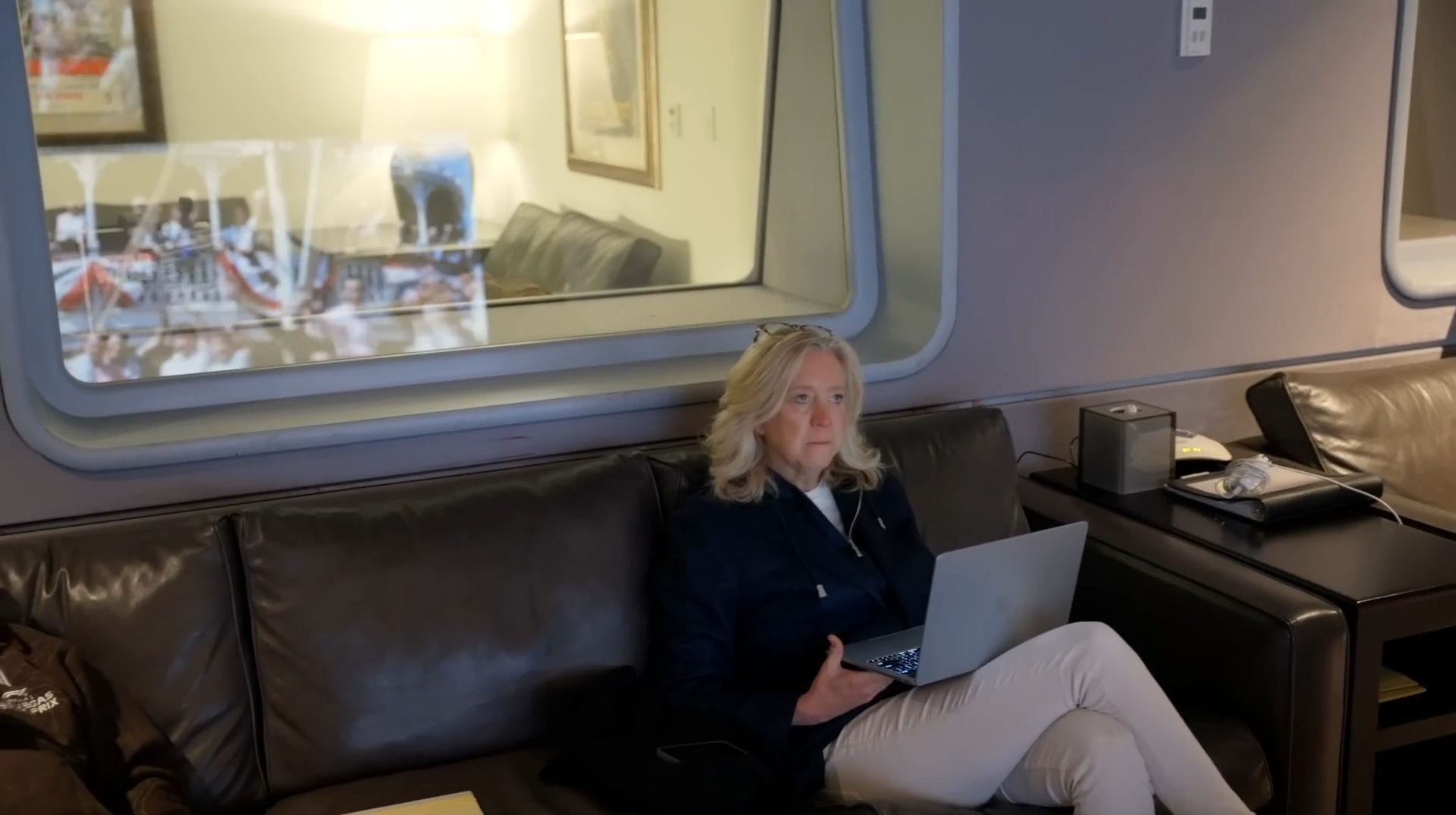 Leslie Iwerks working on her documentary