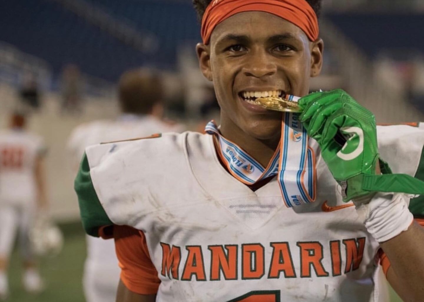 As a high schooler, DeMario Douglas starred at Jacksonville's Mandarin High, and helped lead his team to a state title in 2018.