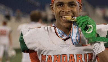 As a high schooler, DeMario Douglas starred at Jacksonville's Mandarin High, and helped lead his team to a state title in 2018.