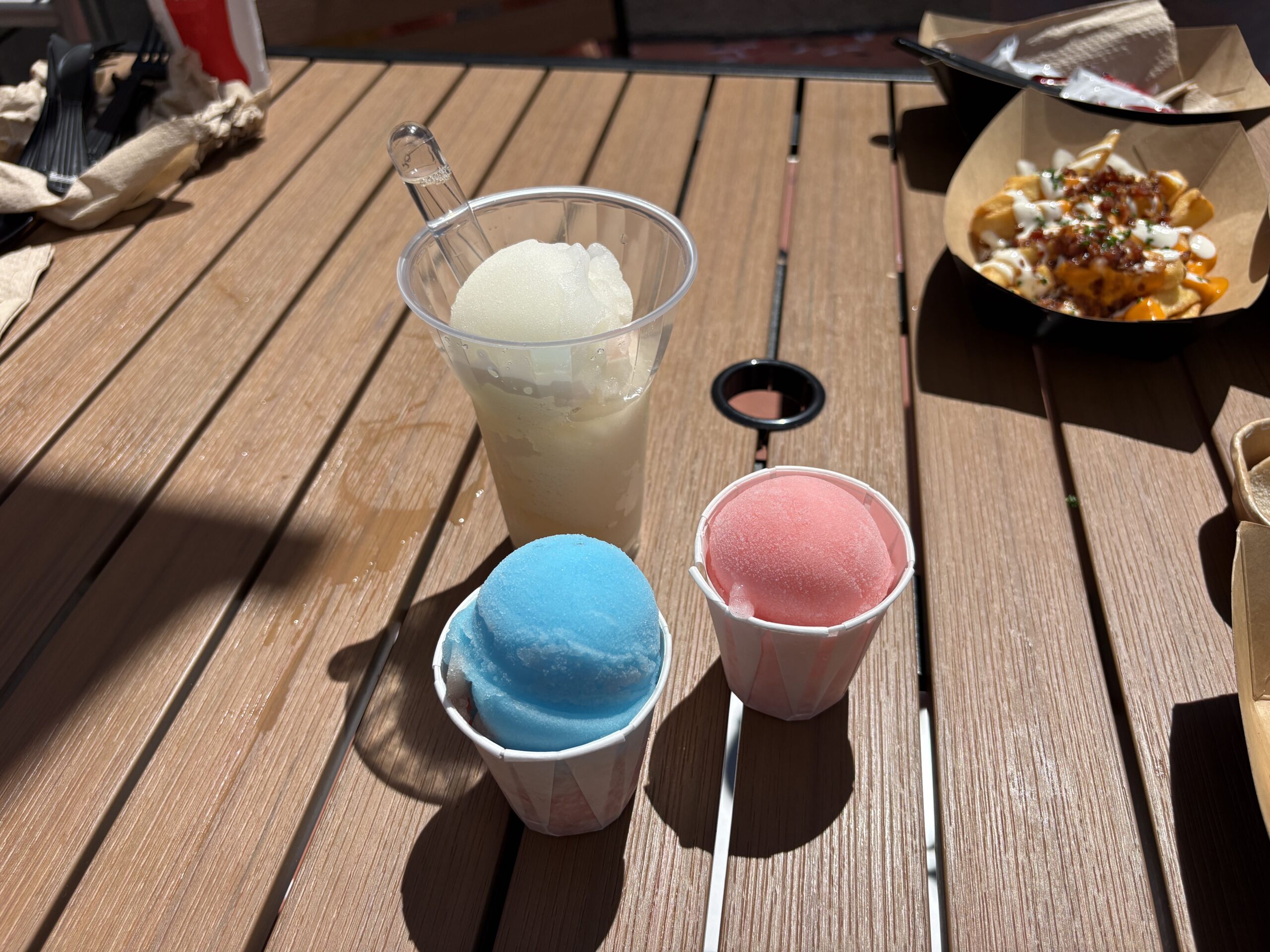 Italian ices from Fat One's Hot Dogs & Italian Ice at Universal CityWalk Orlando
