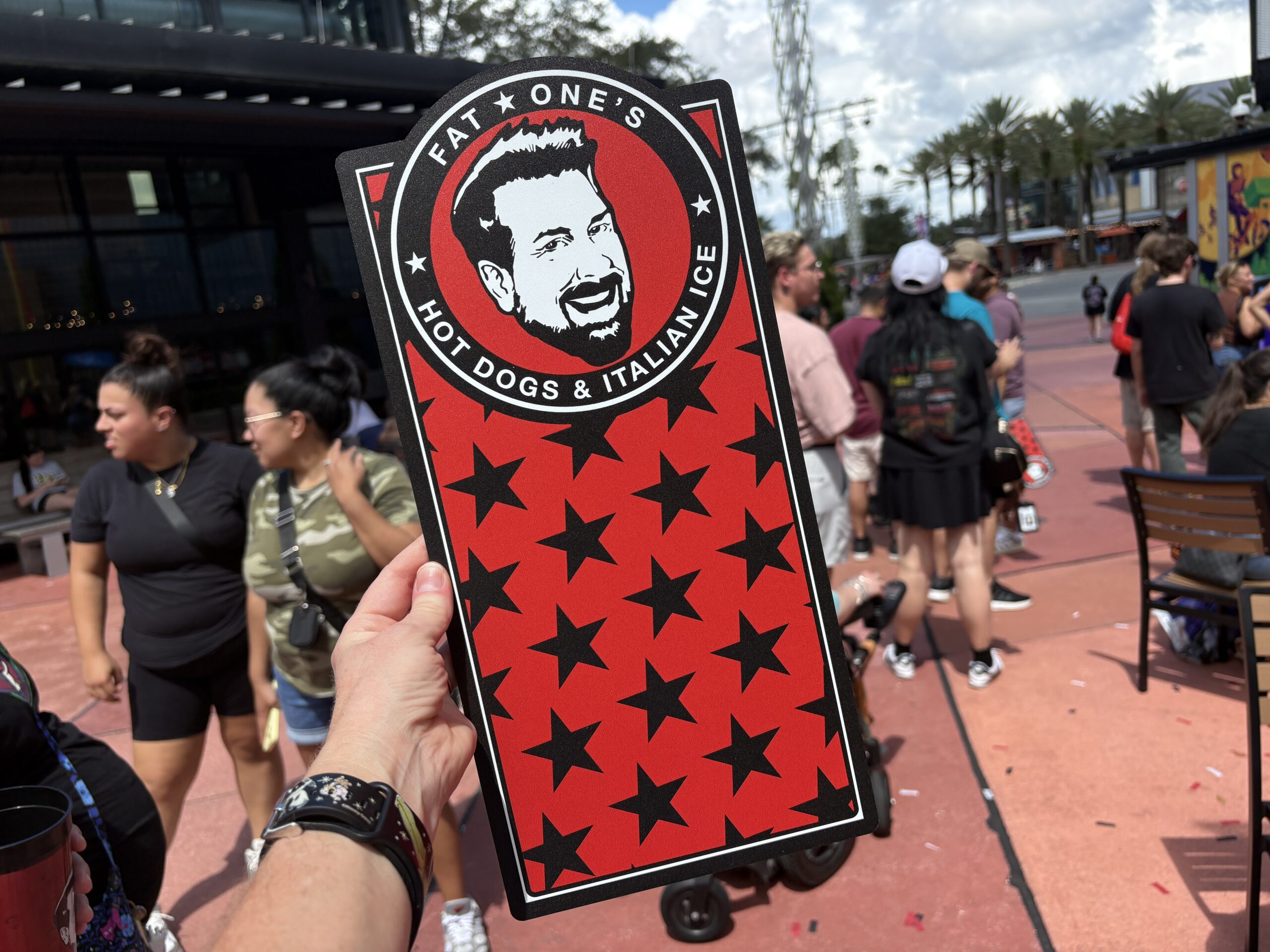 Menu for Fat One's Hot Dogs & Italian Ice at Universal CityWalk in Orlando