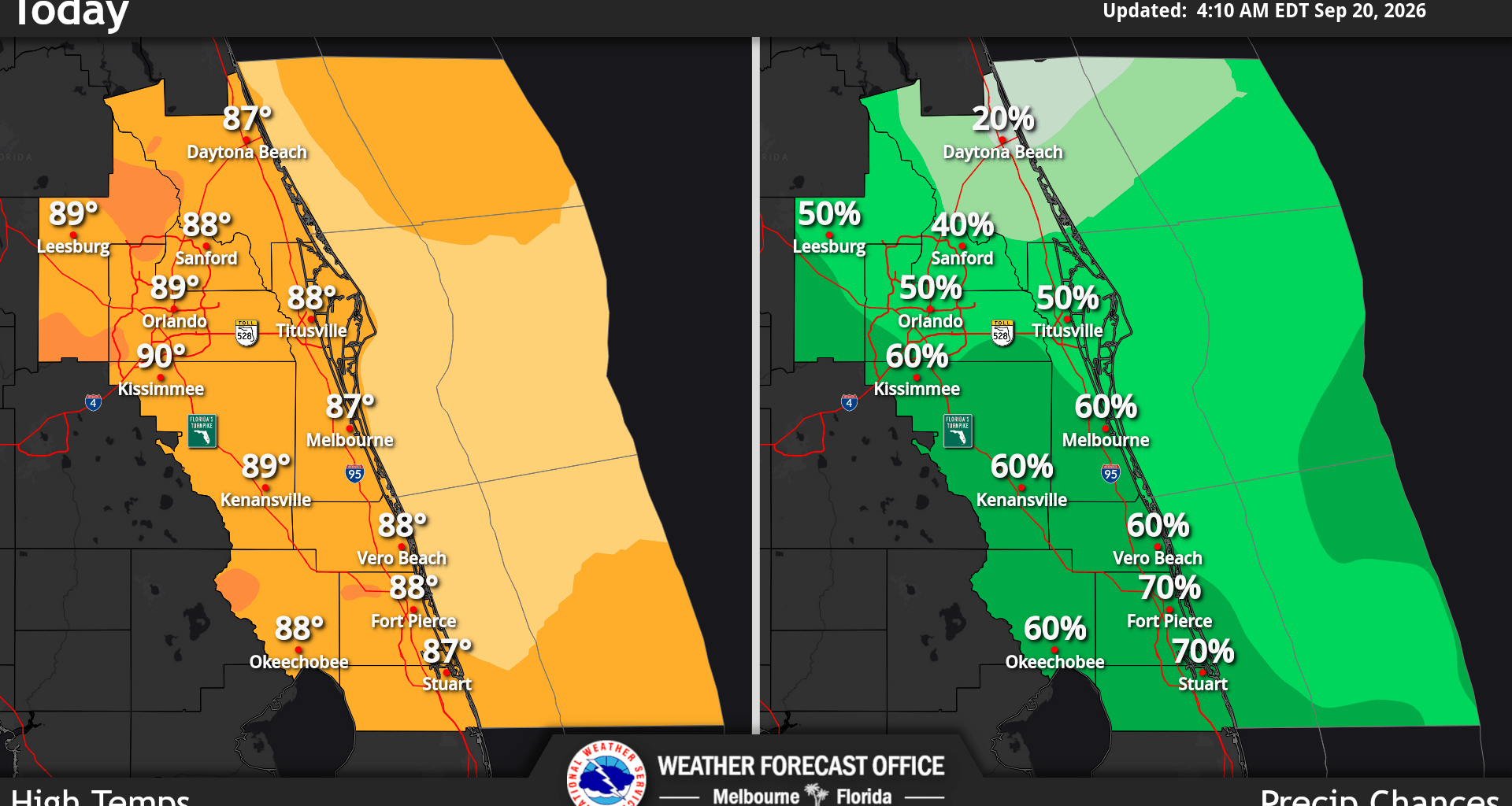NWS expects local heavy rainfall, gusty winds to come to Central Florida – Orlando Sentinel
