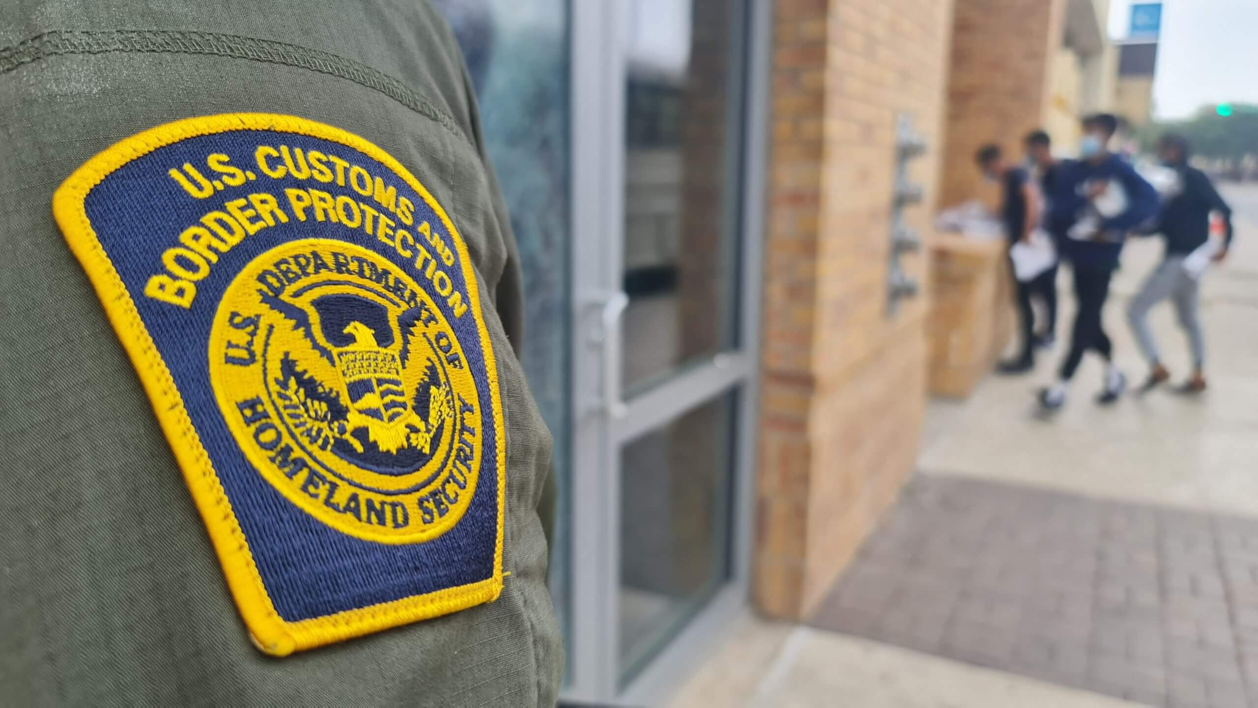 A Customs and Border Patrol agent's badge in Texas