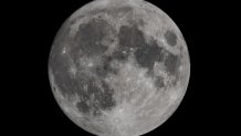 (EDITOR'S NOTE: The photo was taken with a reflex camera connected to a telescope) Full harvest moon is seen from L'Aquila, Abruzzo, Italy, on September 28, 2023. Harvest Moon is the full moon that occurs closest to the autumnal equinox. It is a supermoon, which means that it will appear larger and brighter than usual and is last 2023 super moon. (Photo by Lorenzo Di Cola/NurPhoto via Getty Images)