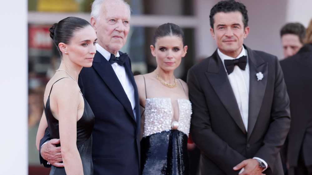 Werner Herzog and Orlando Bloom on 'Bucking Fastard' Threesome Scene