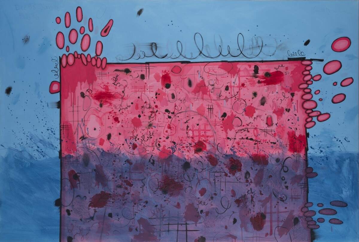 Carroll Dunham’s “Flood (Deep Blue),” 1995-1996, will be on exhibit from Dec. 1 – March 14 at the Institute of Contemporary Art – Miami.
