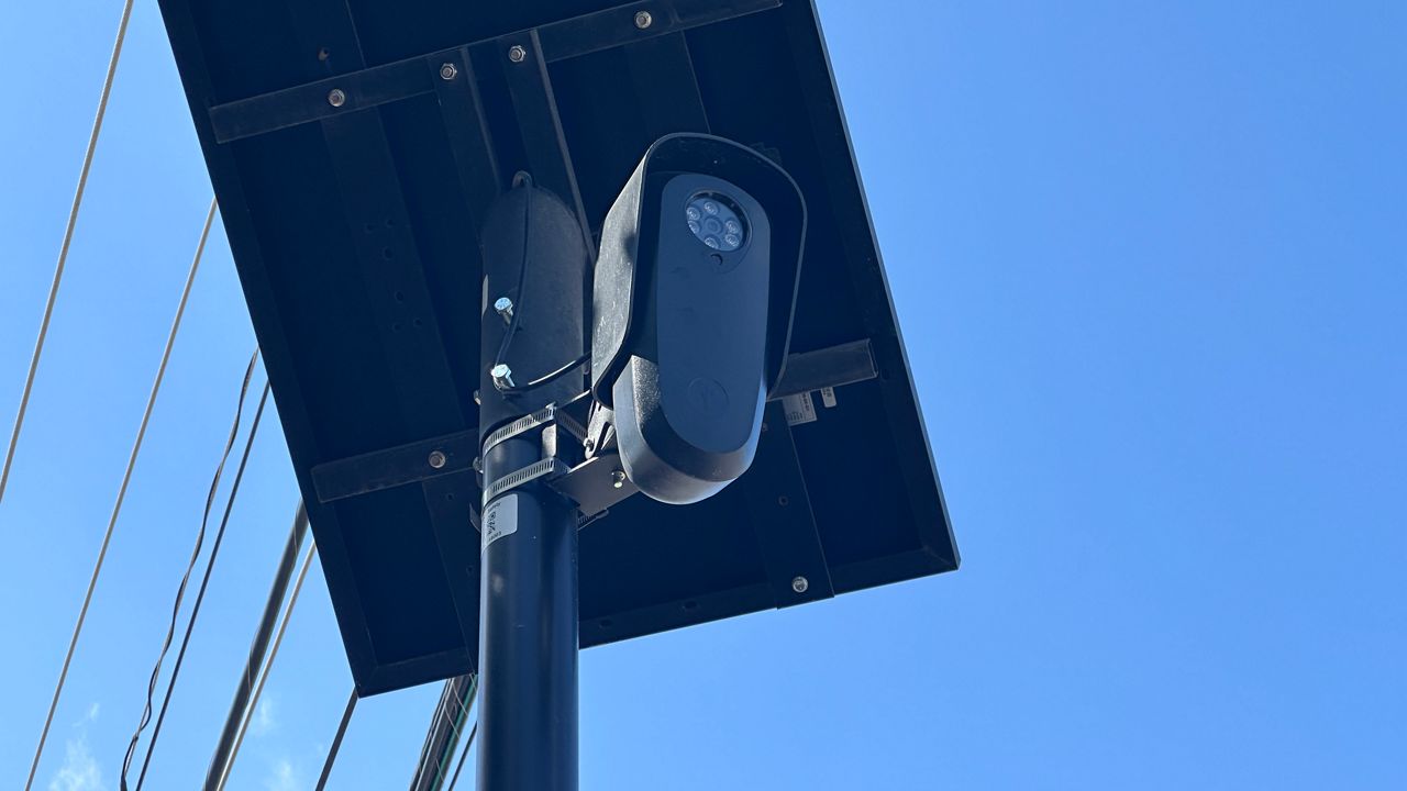 Photo of a Flock camera. (Spectrum News)