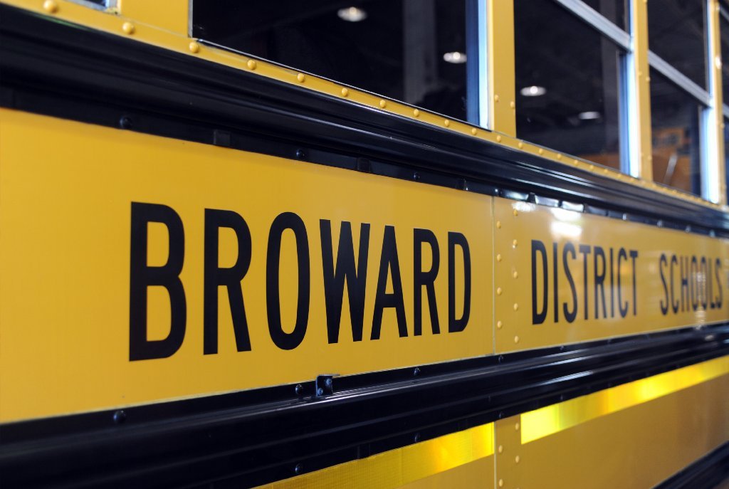 Broward school bus driver dies after being hit by another