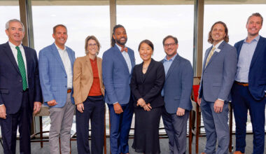 John Donahoo, Bryan Taylor, Amanda Frazier Wong and Isaiah Oliver with Mari Kuraishi, Chris Crothers, James Coggin and Ed Wood