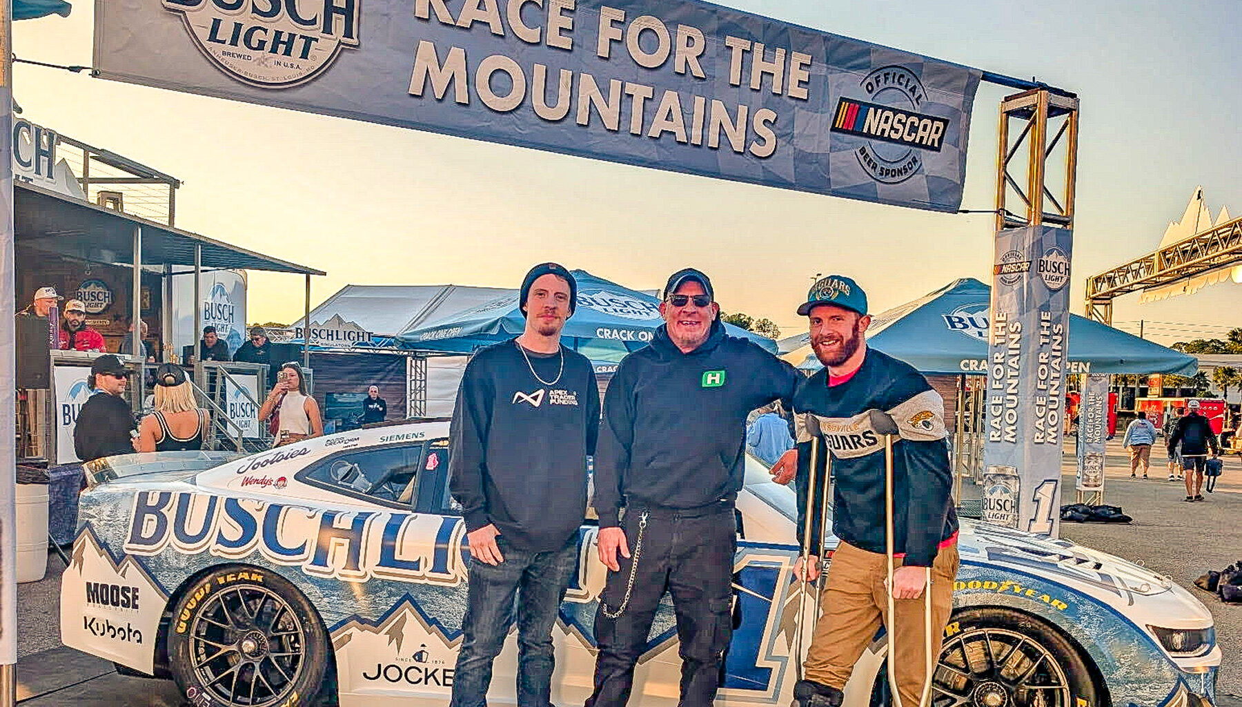 Joe’s father, Joe II, took him and his brother to their first NASCAR race in Daytona while he was recovering.