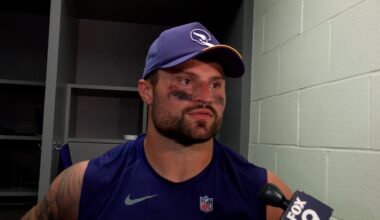 Watch: Postgame reaction following the Vikings 23-16 win at Tampa