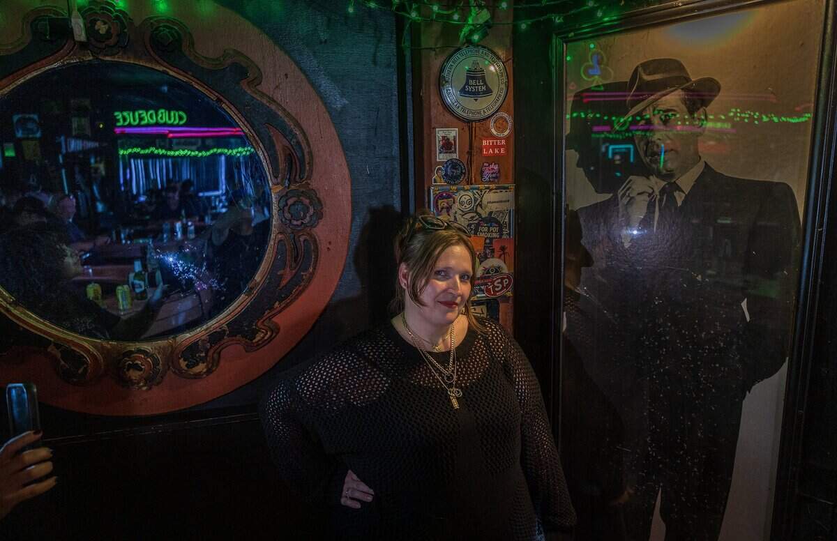 Manager Christie Ashenoff poses at Mac's Club Deuce. Miami's oldest bar, located at 222 14th St, Miami Beach, is celebrating 100 years with a block party taking place on Saturday, September 5, on Friday August 28, 2026.