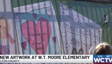 ‘Inspire the future’: New fence mural unveiled at W.T. Moore Elementary